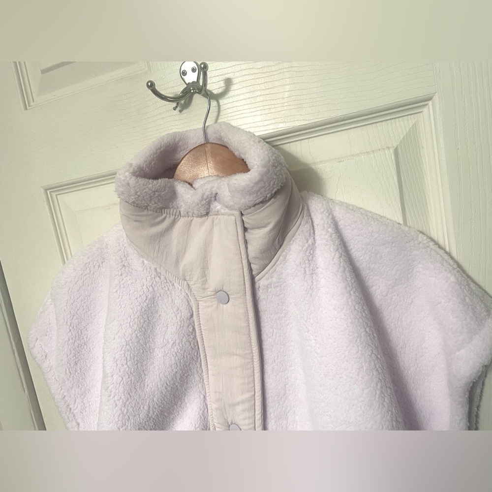 ❗️Sold❗️Free People FP MOVEMENT Scout It Out Fleece Vest Rose Wash Ovrszd S NWT - Picture 9 of 14